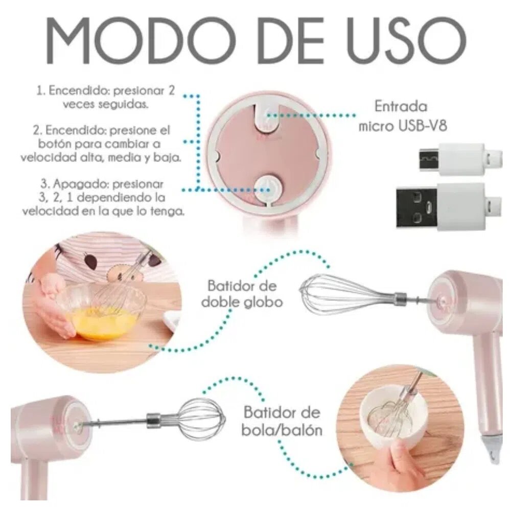PICADOR Y BATIDOR ELECTRICO MULTIFUNCIONAL 3 EN 1