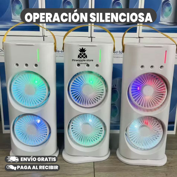 VENTILADOR DOBLE CON HUMIDIFICADOR