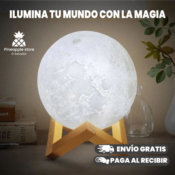 LAMPARA LUNAR LED 9 COLORES