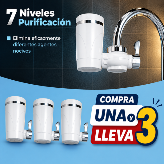 Filtro y Purificador de Agua  ¡Compra uno y recibe 3!