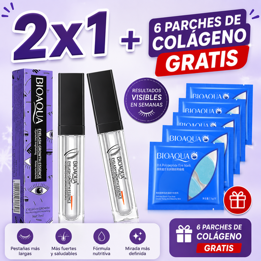 2x1 Serum Pestañas y Cejas + 6 Parches de Colágeno para Ojeras Gratis