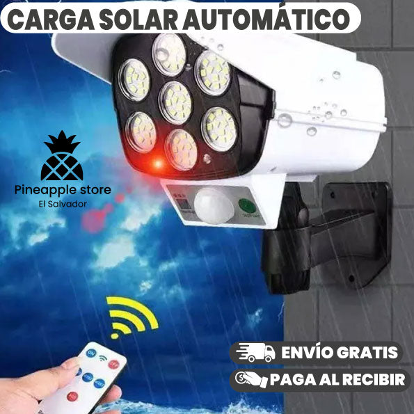 LÁMPARA SOLAR ASPECTO DE CÁMARA DE VIGILANCIA