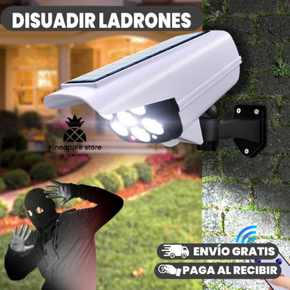 LÁMPARA SOLAR ASPECTO DE CÁMARA DE VIGILANCIA