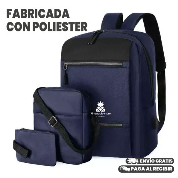 SET DE MOCHILA DE 3 PIEZAS