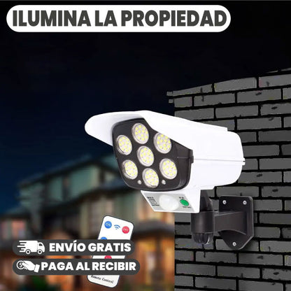 LÁMPARA SOLAR ASPECTO DE CÁMARA DE VIGILANCIA